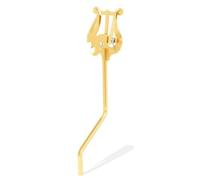 Gralara Supporto per Spartiti con Morsetto Portatile Porta Spartiti con Clip in Ferro Supporto per a Forma di Lira Musicisti, Strumentisti, A, Oro, Corto