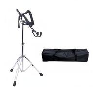 Gralara Supporto per Tamburo Supporto Universale Tripode Robusto con Piedini Antiscivolo Telaio in Lega Adatto per Utilizzo Professionale Sala Prove, Supporto 25 Tubi+Borsa