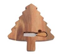 Gralara Tagliere in legno a forma di albero di Natale, tagliere natalizi, per salumi, pane, carne, frutta, formaggio, Style B