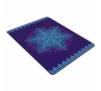 Gralara Tappetino da Gioco Bambini Tappetino, Motivo Floreale Mandala Viola Con Borsa Portaoggetti E 2 Cinghie Di Fissaggio