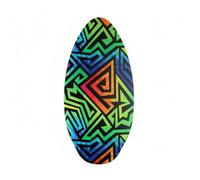 Gralara Tavola da Skimboard Legno Tavola da Surf Sulla Spiaggia Adesivo a Lunga Durata Deck Pad Surf , 41 Inch , Kaleidoscope