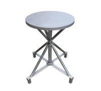 Gralara Tavolo da Lavoro con Superficie in Ferro Durevole Supporto Antiruggine per Artigiani, Modellisti, Officina, Laboratorio, Tavolo Rotondo In Ferro, Diametro 50cm, Altezza 60cm, Doppio Asse