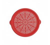 Gralara Teglia Forata in Silicone Forato Teglia Pizza Antiaderente Non Si Deforma Facilmente Tappetino Pizza Antiaderente, Rosso