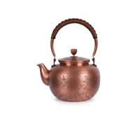 Gralara Teiera in Rame Decorato Teiera con Manico Rivestito Resistente Bollitore in Rame per Collezionisti, Cucina, Lusso Leggero Retrò - Gioia Sulle Sopracciglia
