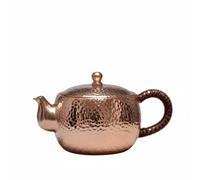 Gralara Teiera in Rame Puro Martellato Teiera Rame Bollitore Teakettle Caraffa da Infusione Interno Non Rivestito con Alta Conducibilità Termica Adatto a Cerimonia Del Tè Casa Regalo Ufficio 500ml