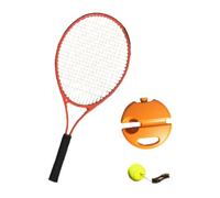 Gralara Tennis Racket Attrezzo Autosufficiente con Corda Elastica Base Portatile Allenamento Singolo Pallina Materiale Resistente Fibra di, Rosso