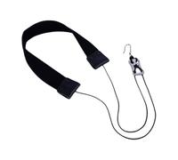 Gralara Tracolla per Sassofono, Tracolla Ergonomica, Cinghia di Fissaggio Imbottita, Tracolla Regolabile con Gancio in Metallo Traspirante per Adulti, Nero