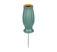 Gralara Vaso da cimitero in PP Vaso commemorativo Porta Fiori Installazione Semplice, Decorazioni per tombe All'aperto in Vaso da Terra per cimitero, Verde