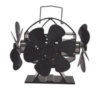 Gralara Ventilatore per Non Elettrico, Silenzioso, Compatto, con Ventola Alimentata a Calore, 3 Teste, 18 Cm, Soffiaggio a 270 Gradi