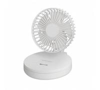 Gralara Ventilatore Pieghevole Silenzioso, Ventola Da 6 Pollici, Rotazione Automatica Sinistra E Destra, Versione Ricaricabile USB, Pieghevole Batteria Al Litio Integrata Da 1200MAh