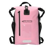 Gralara Zaino Impermeabile Catarifrangente Zaino Roll-Top Regolabile Borsa per Viaggiatori, Escursionisti, Trekking, Campeggio, Spiaggia, Sportivo/Casual, Array, Rosa Chiaro