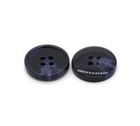 GrAles Abito da Uomo Classico a 4 Fori con Bottoni in Resina di Corno per Abbigliamento, Giacca, Giacca a Vento, Fornitura per Cucire, Blu, 23mm 10pcs
