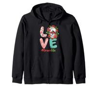 Gram Life Love Grandma Skull Rose Costume Madri Felpa con Cappuccio
