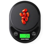 GRAM PRES Bilancia da cucina digitale per alimenti, peso grammi/Oz con impermeabilità IPX6, bilancia digitale professionale da cucina, 5,0 kg/2,8 g con display LCD per dimagrire