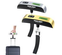 GRAM PRES Bilancia per bagagli, 2 pezzi, essenziale da viaggio, portatile, digitale, da appendere, bilancia per bagagli da viaggio, bilancia per valigie con vernice in gomma, 50 kg, sensore di