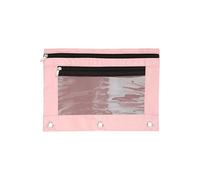 Gramigg 3 anelli raccoglitori astuccio portamatite portatile borsa per penne sacchetti per penne forniture scolastiche per organizzare pennarelli e accessori, B