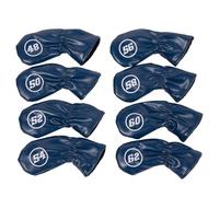 Gramigg 8Pcs Golfs Testa di Ferro Coperture Protettive Cuoio DELL'UNITÀ di elaborazione Impermeabilizza Golf Testa di Ferro Copre Accessori Regali Per Golfers PU Copertura