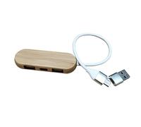 Gramigg Adattatore Splitter per Cavo Prolunga USB C in Legno per Tastiere Portatili Dock Ricarica Tipo C