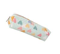 Gramigg Astuccio portapenne in pelle con cerniera, per scuola, ufficio, viaggi, astuccio essenziale per matite, Blu