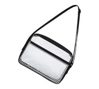 Gramigg Borsa a tracolla in PVC trasparente con tasche multiple per stoccaggio essenziale Anti statiche Mesh zaino a tracolla scomparto con cerniera borsa trasparente, A