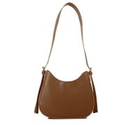 Gramigg Borsa a tracolla retrò con chiusura a cerniera per lo shopping delle donne borse sotto le ascelle borsa in pelle, Marrone