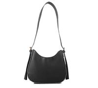 Gramigg Borsa a tracolla retrò con chiusura a cerniera per lo shopping delle donne borse sotto le ascelle borsa in pelle, Nero