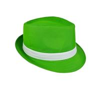Gramigg Cappello da leprechaun irlandese Porkpie per donne e ragazze accessorio elegante per tutte le occasioni multiuso Fedora puntelli fotografici Fedora con finiture bianche