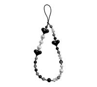 Gramigg Catena con ciondolo a forma di cuore in acrilico color caramella per cellulare, accessorio alla moda per borse da donna
