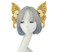 Gramigg Cerchietto per capelli in stile gotico con farfalla e perle di cristallo, per giochi di ruolo e servizi fotografici