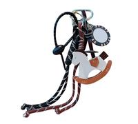 Gramigg Ciondolo Portachiavi A Forma Cavallo In Pelle Creativa Con In corda Intrecciata Perfetto Per La Decorazione Chiavi E Borse Della Macchina. Pratico In pelle