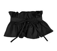 Gramigg Collare Scialle Dolce Arruffato Scialle Elizabethan Medievale Cosplay Accessori Casual Decorativo Camicia Vestito Colletto Risvolto, Nero , Taglia unica