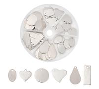 Gramigg Componenti Aggiuntivi Flessibili per Gioielli Incantesimi Quadrati in Metallo A Forma Cuore A Goccia Inossidabile Catene Forniture La Lavorazione Gioielli Fatti A Mano