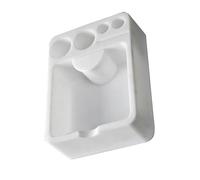 Gramigg Contenitore multifunzione per fondi di caffè con solchi di stoccaggio, piedini in gomma e cuscinetto che riduce il rumore, 0,8 l, scatola quadrata compatta per rubinetto del caffè