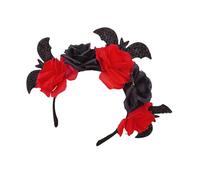 Gramigg Dark Series Bat Flower Fascia per le donne ragazza Day Of The Death Hairband Witch Costume Copricapo Accessori di Halloween