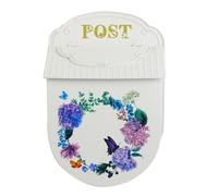 Gramigg Decorazione decorativa in metallo per cassetta postale, resistente alle intemperie, da parete, per cortili o capannoni, cassetta postale decorativa in ferro per esterni