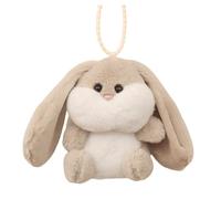 Gramigg Elegante ciondolo portachiavi a forma di coniglio lungo con orecchie lunghe peluche coniglietti portachiavi ornamento versatile borsa animale fascino zaino accessorio lungo coniglietti