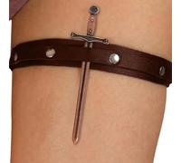 Gramigg Fascia regolabile per coscia con fodera in morbida pelle per festival musicali e street fashion, LP415 viola, Taglia unica