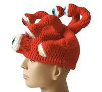 Gramigg Popolare Occhi Cappello Cappello In Maglia Per Il Partito Fatto A Mano Novità Y2K Donne Ragazza Foto Cosplay Costume Cap Lavorato A Maglia Copricapo