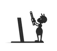 Gramigg Portarotolo di carta igienica creativo a forma di formiche, facile installazione, dispenser di carta per lo spazio moderno, organizer per la casa, accessorio artistico per il bagno