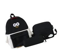 Gramigg Zaini Con Matita Sacchetti Bookbags Estetica Set Scuola Zaino Per Ragazze Ragazze Donne Zaino Per La Ragazza, Nero Tre Pezzi Se