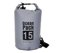 Gramigg Zaino impermeabile all'aperto della spalla resistente allo strappo del PVC Mesh Dry Bag con cinghia regolabile per gli ingranaggi sportivi Duffle Bag impermeabile per rafting canyoning, grigio