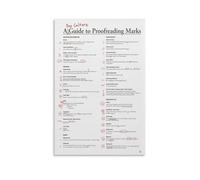 Grammar Proofreading Marks Chart Canvas Poster, Educational Wall Art Decor for English Classroom and Library(Unframed,08x12inch(20x30cm))