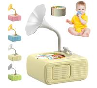 Grammofono educativo per bambini con 96 schede sonore, giocattolo musicale interattivo senza schermo, storie filastrocche e canzoni di apprendimento, ideale regalo per ragazzi e ragazze (colore