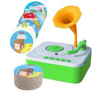 Grammofono Per Bambini Con 96 Carte | Giocattolo Musicale Grammofono Per Prima Infanzia | Music Box Educativo Per Apprendimento E Racconti | Per Bambini Di 3 Anni E Più Figlie E Figli