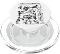 Grammofono Vinile Record Amante Musicista DJ Brevetto Vintage PopSockets PopGrip per MagSafe