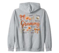Grammy Acquerello Papaveri Api Famiglia Amore Felpa con Cappuccio