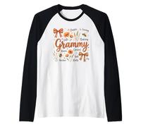 Grammy Acquerello Papaveri Api Famiglia Amore Maglia con Maniche Raglan