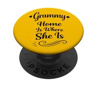 Grammy Casa è dove lei è - orgoglioso amorevole famiglia nonna PopSockets PopGrip Adesivo