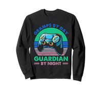 Gramps By Day Guardian By Night Retro Gamer Felpa