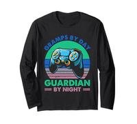Gramps By Day Guardian By Night Retro Gamer Maglia a Manica